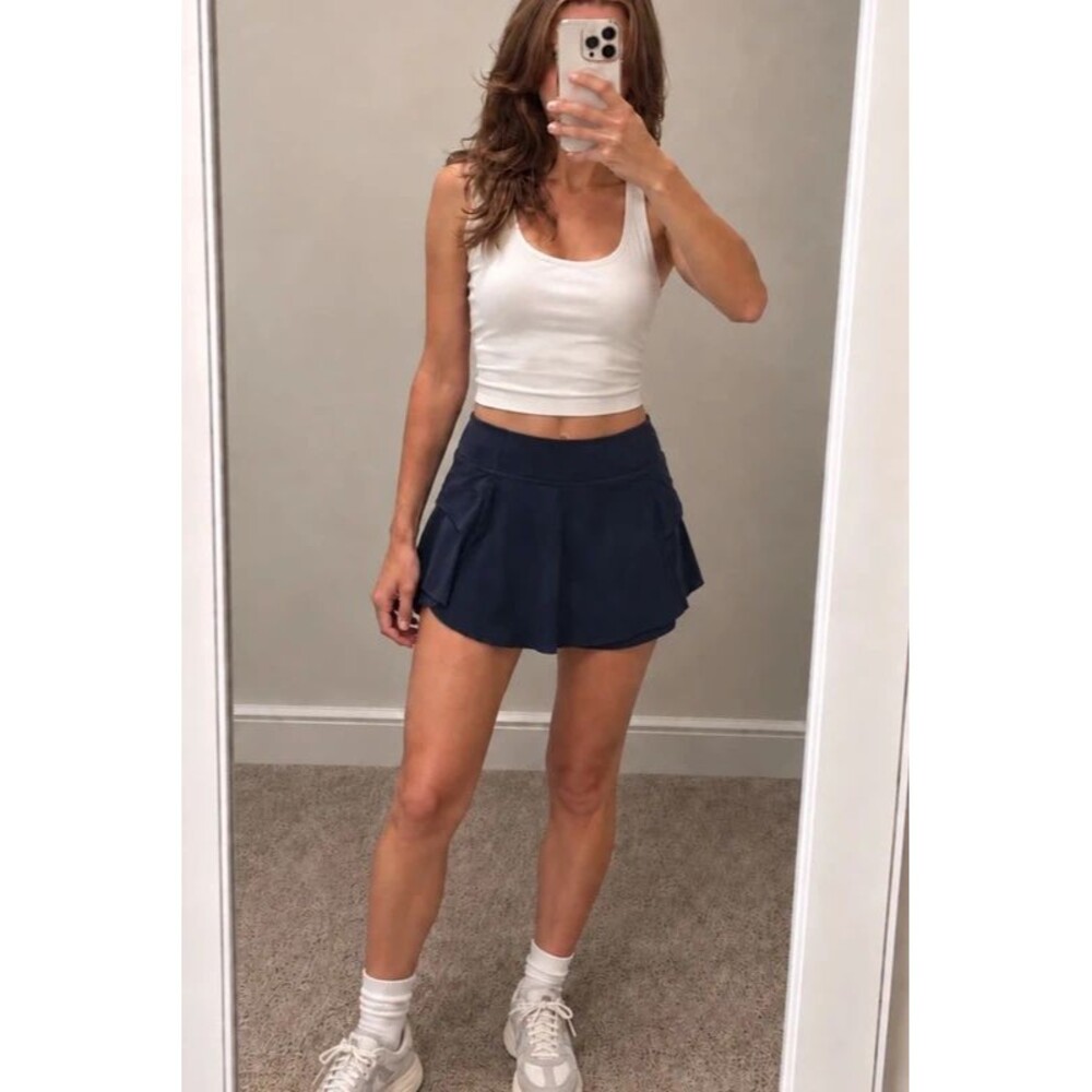 ZYIA Active Grand Slam Navy Tennis Skort Women’s Small Layered Athletic Skirt